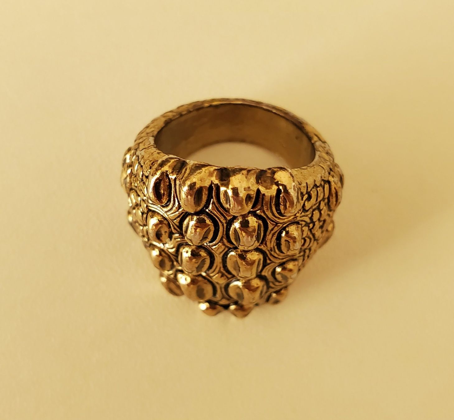 Ringe: Statement Ring Gold mit Krokodil-Optik Gr. 53-54 - Hingucker – Gebraucht aus Zürich von BornInQueensland 2