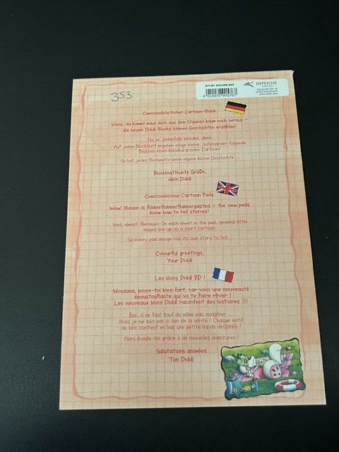 Blocs de correspondance: Diddl Comic Block, Rarität, A5, Nummer 353 – D'occasion à Kloten par Monkell 1