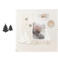 2 TANNENBÄUME WEIHNACHTEN STANZSCHABLONE