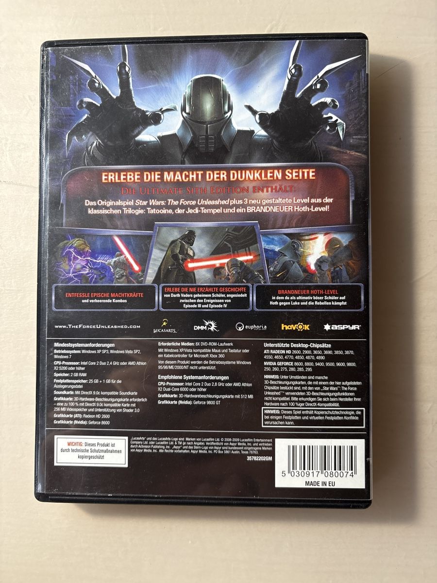 Giochi: Star Wars: The Force Unleashed - Ultimate Sith Edition PC To – Usato da Ruswil venduto da Slivio_ 1