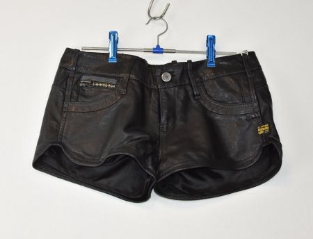 G-Star Raw Damen Mini Hose/Shorts/Lamm Leder/schwarz/Gr.27