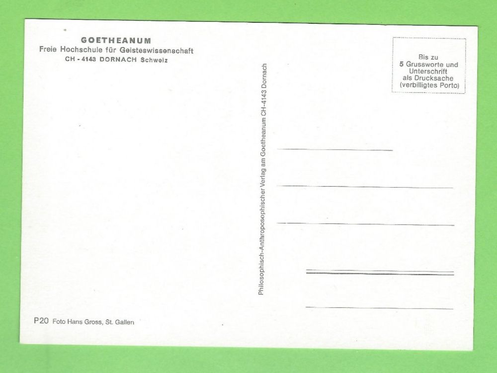 Cartoline postali: Goetheanum Dornach – Usato da Zürich venduto da t24_de 1