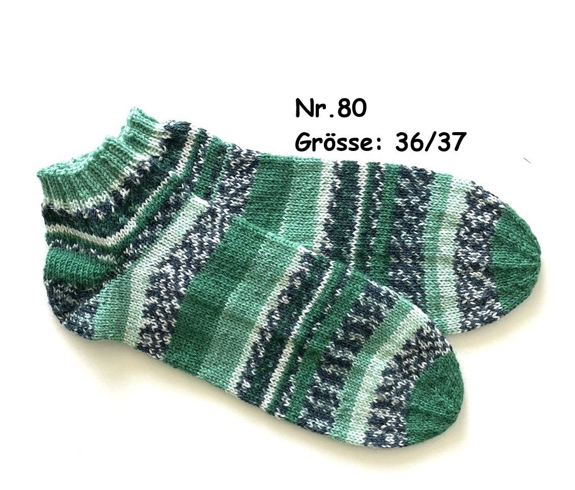 Calze: Sneaker - Socken handgestrickt  Gr.36/37  Nr.80 – Nuovo e nell'imballaggio originale da  venduto da
