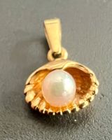 Gold-Anhänger 18K Muschel mit Perle