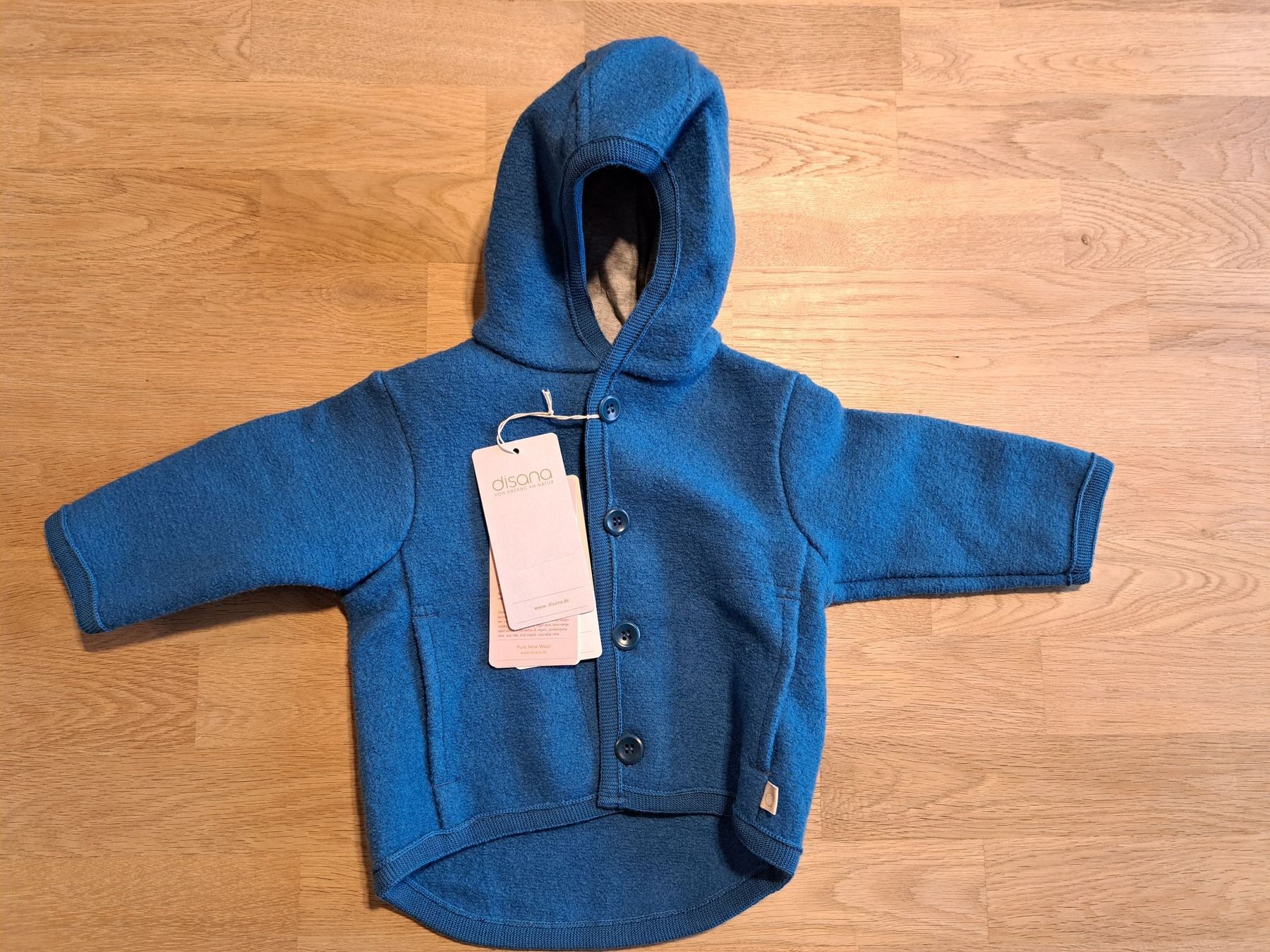 Disana Jacken & Mäntel: Neue Disana Wolljacke Walkjacke Gr. 62/68, Blau – Neu und originalverpackt aus Bergdietikon von Staphylococcus