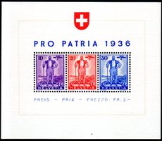 1936 SONDERBLOCK PRO PATRIA ** POSTFRISCH OHNE FALZ ** BU245