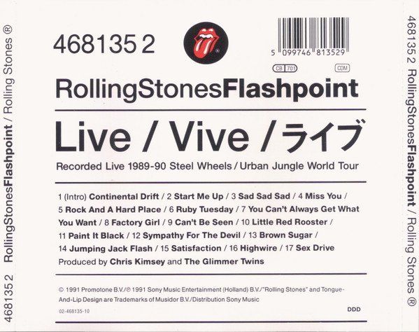 CD: Rolling Stones ‎– Flashpoint – Usato da St.Gallen venduto da jalamusic 1