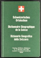 SCHWEIZERISCHES ORTSLEXIKON 1969, gut erhalten