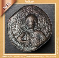 Grosse byzantinische Münze - BASILIUS II. / CONSTANT. VIII.