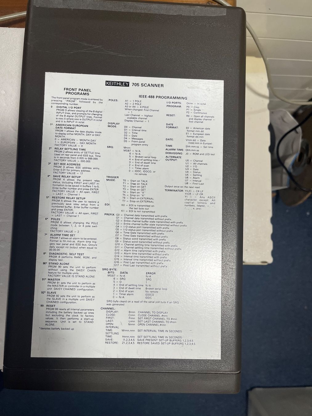 Misurare: Keithley 705 scanner – Usato da Delémont venduto da Cannonus 1