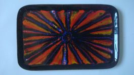 Kleine Keramikplatte Vintage 18 x 11,5 cm