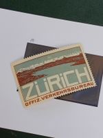 Litho Werbe Vignette Verkehrsbureau Zürich ca. 1910