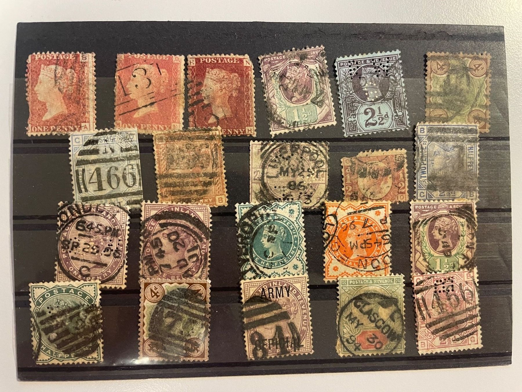 Alle Briefmarken: Lot England Anfangsjahre – Gebraucht aus Küssnacht am Rigi von POSTOMASTER