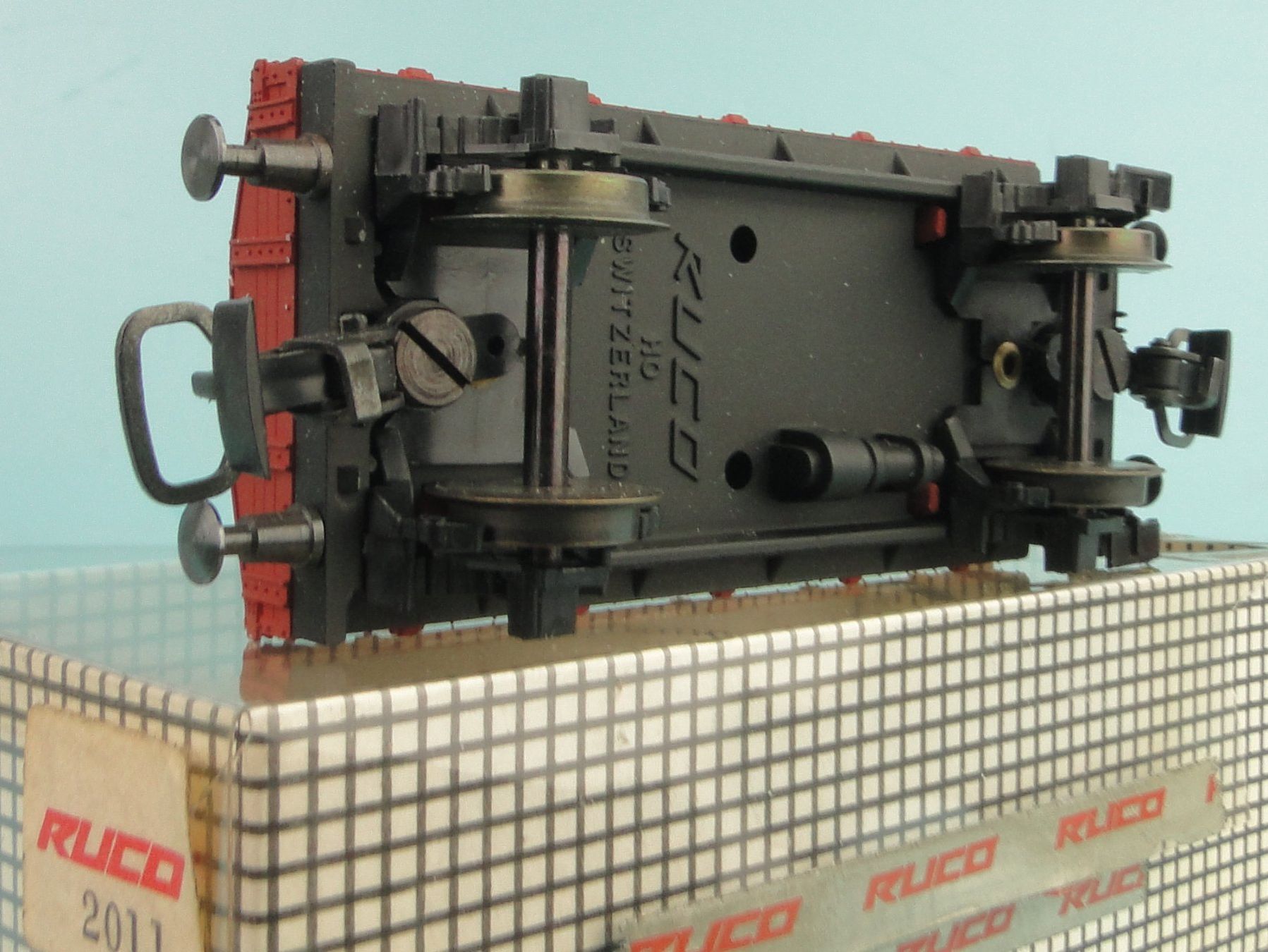 Modellini di ferrovie: Ruco 2011 SBB Flachwagen mit Plane, neuwertig – Usato da Bülach venduto da cann11 2