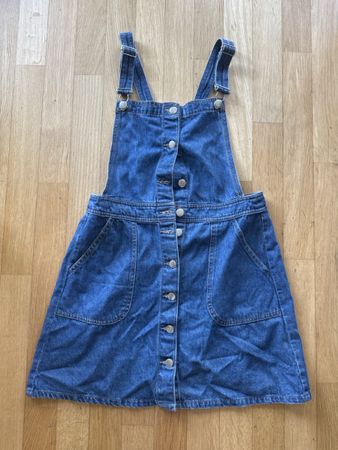 Latzkleid H&M Divided Jeans blau Grösse 38 getragen