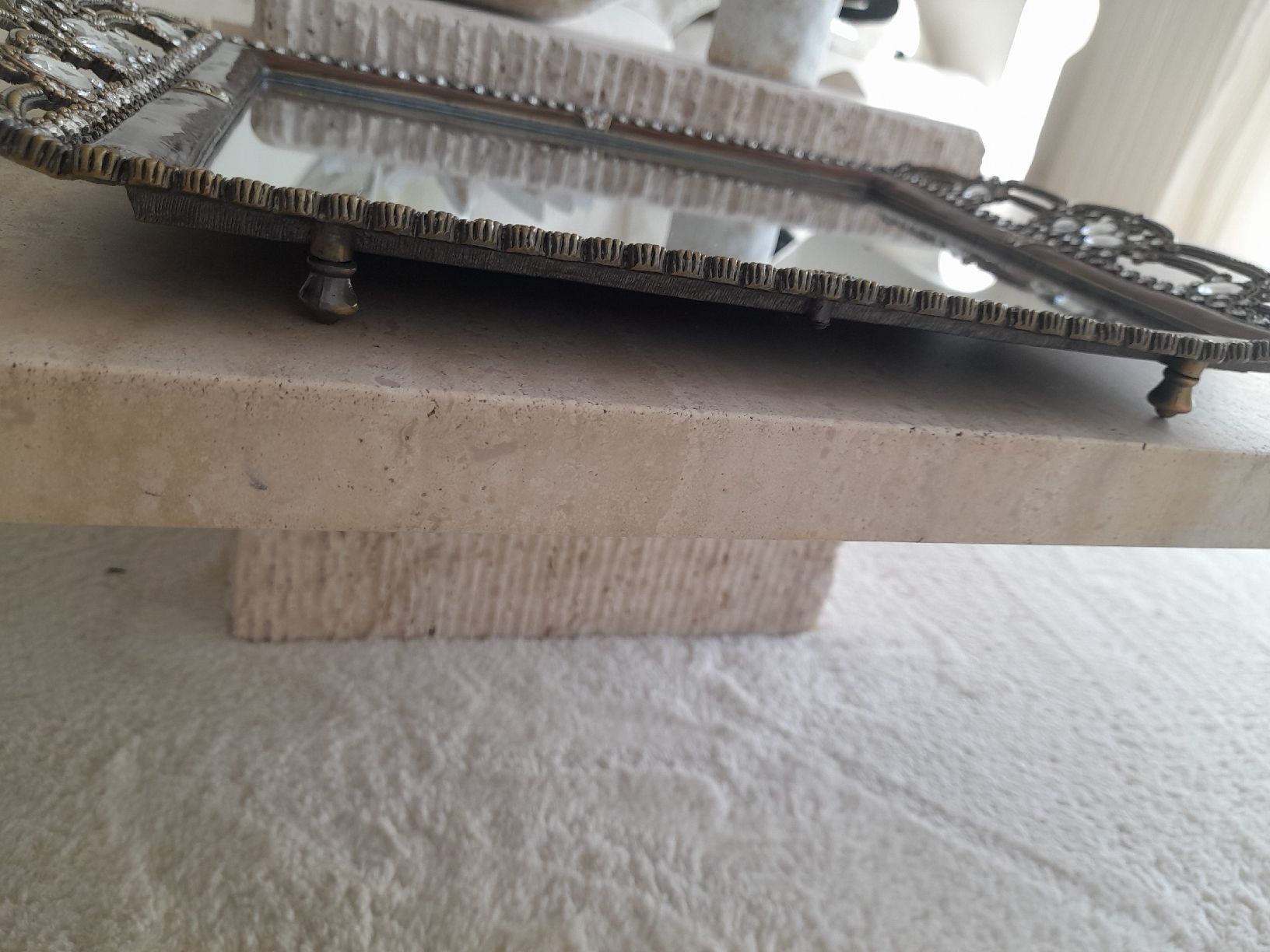 Piatti di portata: Antike Tablett mit Spiegel – Usato da Glattbrugg venduto da B_B 4