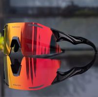 Sportbrille Sonnenbrille UV 400 schwarz/rot neu Velo unbenut