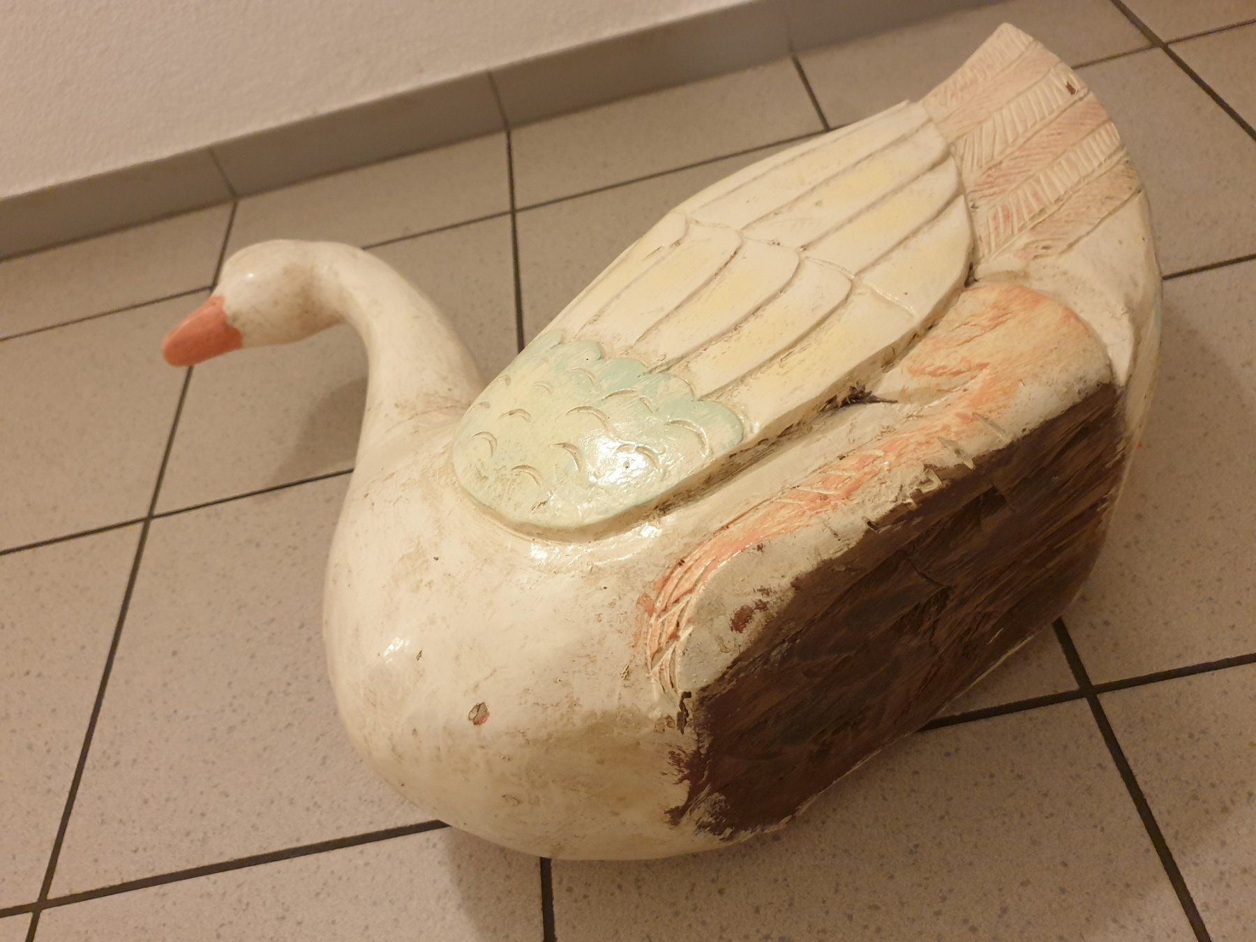 Skulpturen & Statuen: Vintage grosse Gans aus Holz geschnitzt schwer – Gebraucht aus Mörschwil von spirspi 5