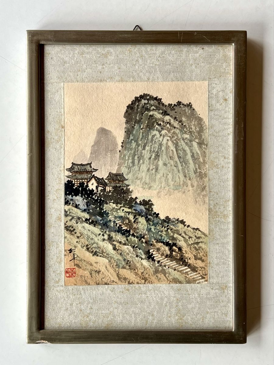 Gemälde: 3er Set Asiatische Malerei gerahmt – Gebraucht aus Zürich von juergarno 3