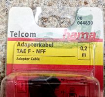 HAMA Telefon Adapterkabel TAE F > NFF - 0.2m (NEU)