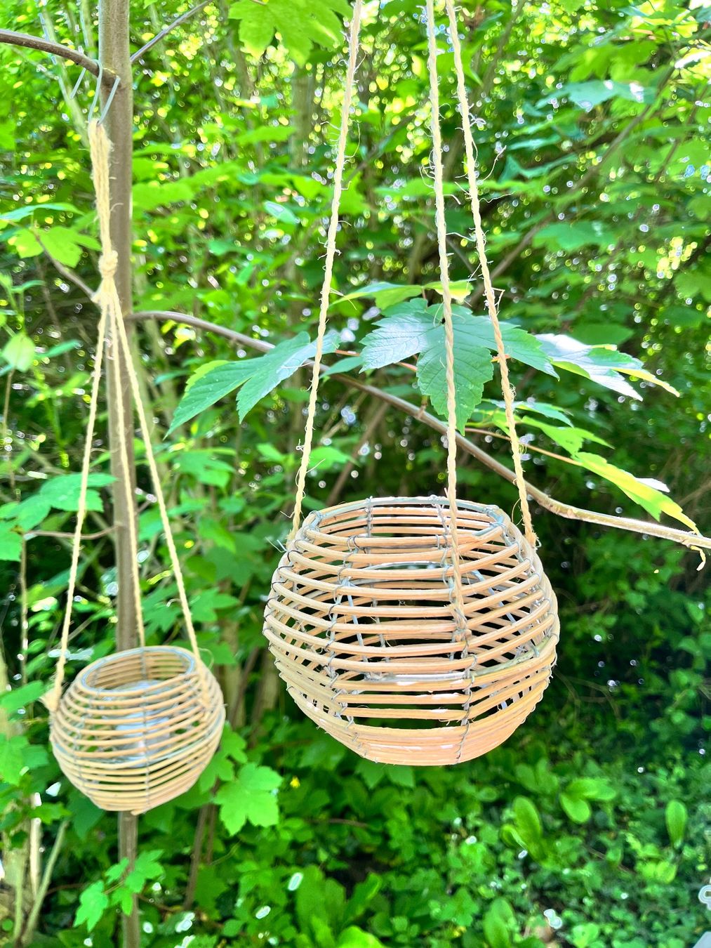 Portacandele: 2 Rottangkerzenhalter Höhe 10 cm – Nuovo e nell'imballaggio originale da Möhlin venduto da mil_h55x 2
