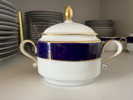 Heinrich Kaffeegeschirr kobaltblau Goldrand Set