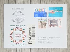 CL11 Enveloppe + Timbre Suisse 1996