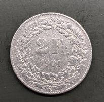 2 Fr. Münze Jahrgang 1901 Silber