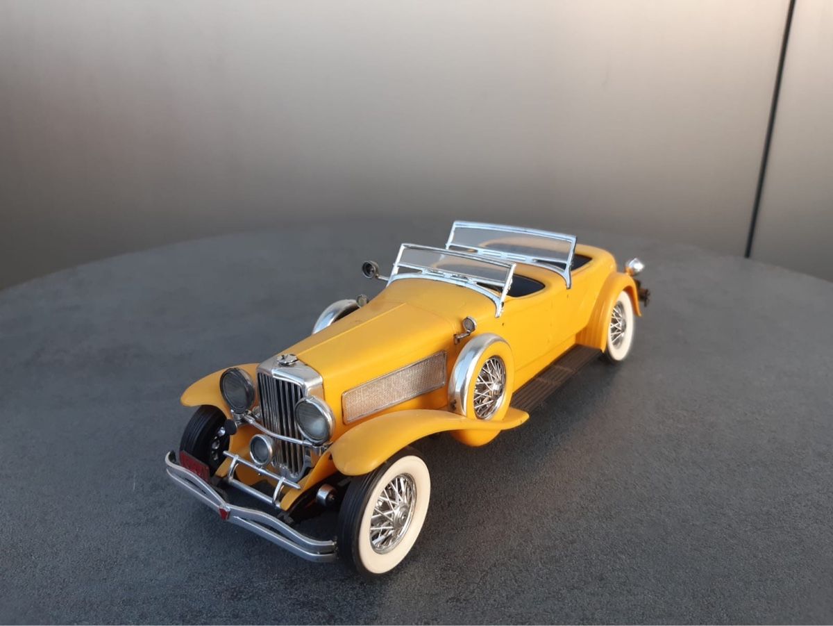 Modellini d'auto: Vintage Yellow Duesenberg Model J Car Toy – Usato da Zürich venduto da Nowstalgia 1
