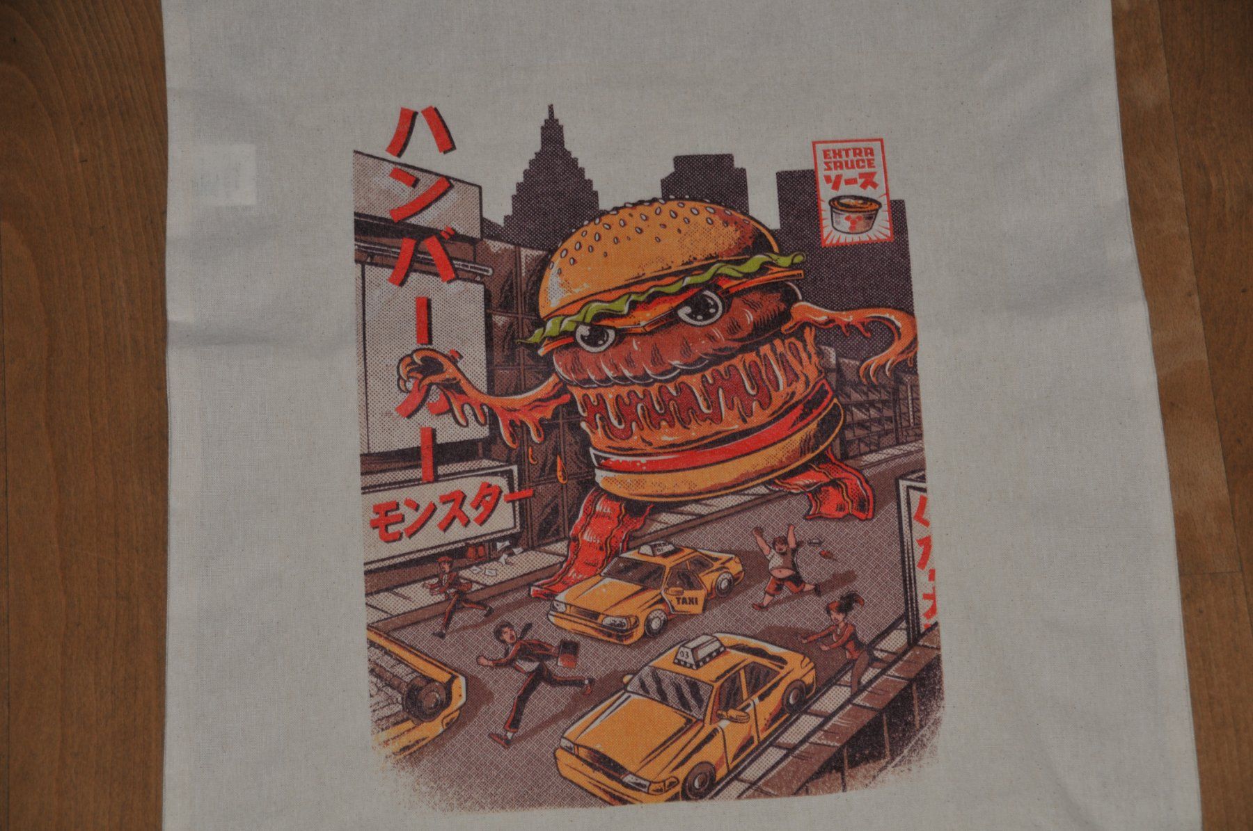 Borse: coole Baumwoll-Tasche - Burgerzilla - NEU – Nuovo e nell'imballaggio originale da Winterthur venduto da Schwestere 1