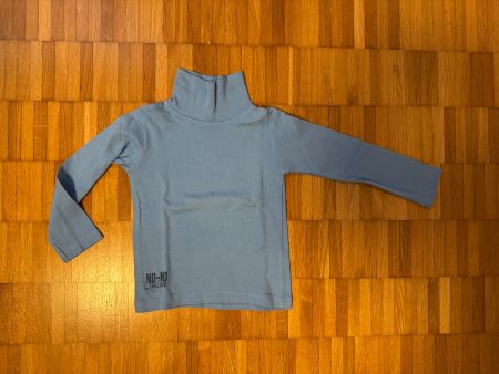 Blauer Langarm Rollkragenpullover Gr. 104 (100% Baumwolle)