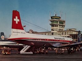 SWISSAIR _  Rarität _ Douglas DC-7 Seven Seas _ Postkarte