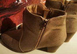 Bottines élégantes en daim, taille 40 – parfaites pour l'aut
