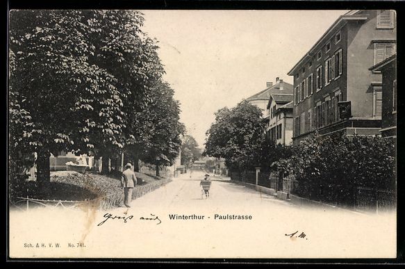 Cartoline postali: AK Winterthur, Partie in der Paulstrasse – Usato da Berlin venduto da bartko-reher