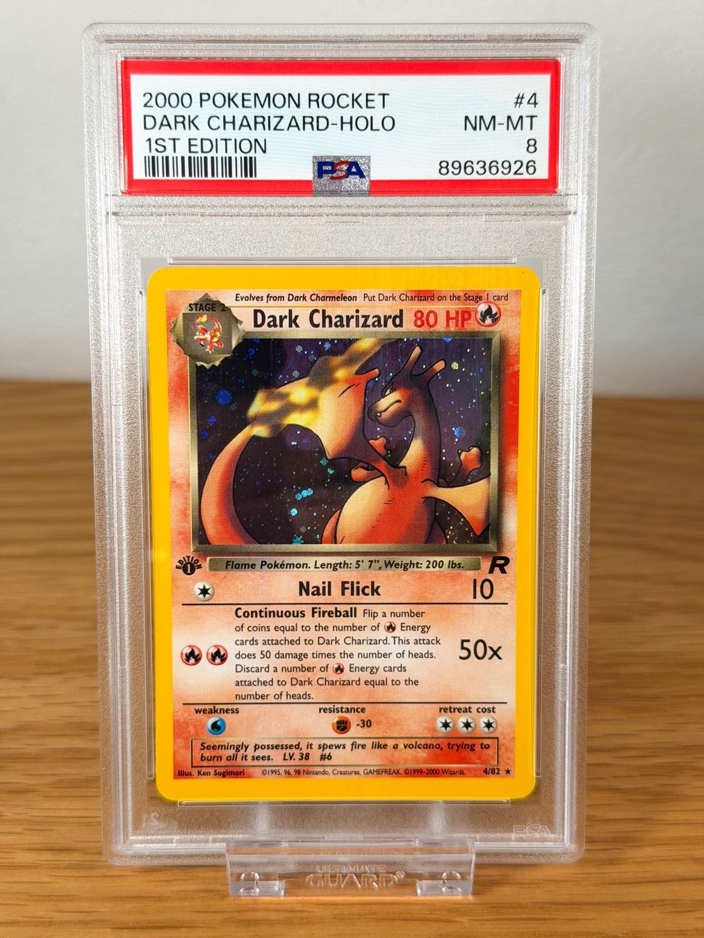 Pokémon Sammelbilder & Trading cards: Pokémon Dark Charizard #4 1st Edition PSA 8 Team Rocket WOTC – Gebraucht aus Montagny-Yverdon von For1