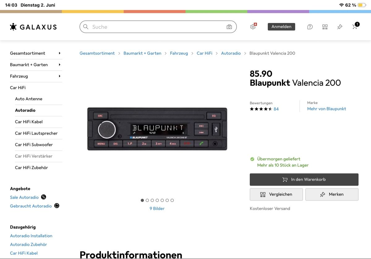 Blaupunkt Radio: Blaupunkt DAB Plus Radio Valencia 200 – Usato da Wetzikon ZH venduto da sufare 4