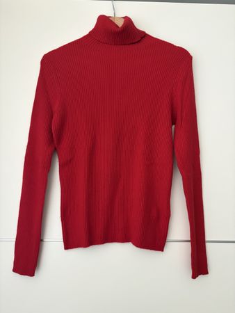 Rollkragenpullover - Rot - Grösse S