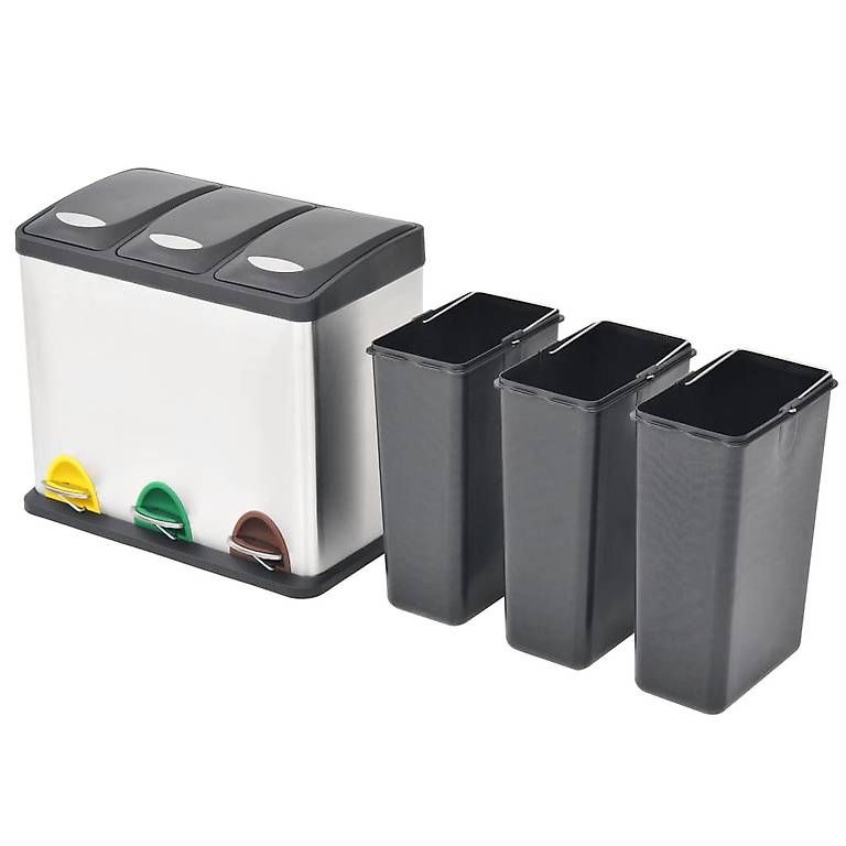 Cestini per rifiuti:  Recycling Treteimer Edelstahl 24 L – Usato da Zug venduto da Cheap-Shop 1