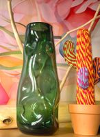 Grüne Vintage Murano Boden - Vase, Italien, 1950 / 1960er
