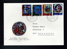 CH FDC Pro Patria Satz 1970
