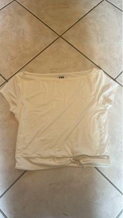 Tunique blanc ornée de strass taille M