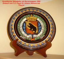 Thoune Heraldischer Wandteller mit Bernerwappen 1886