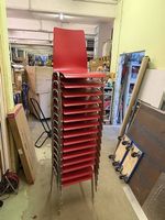 15 Stk neue Formschalenstuhl 720, Stapelstühle, rot