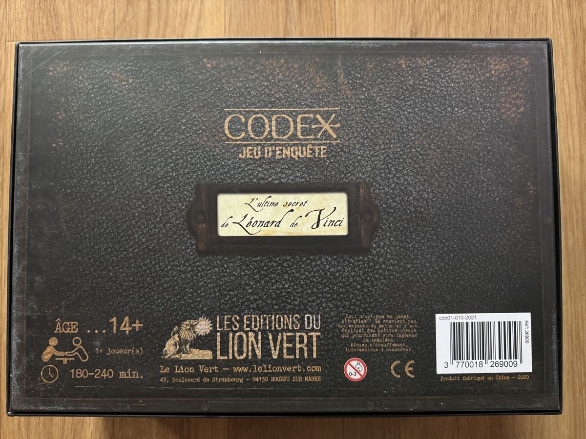 Giochi: Codex - L'Ultime Secret de Léonard de Vinci – Nuovo (secondo la descrizione) da Yverdon-les-Bains venduto da nat_hk6v 1