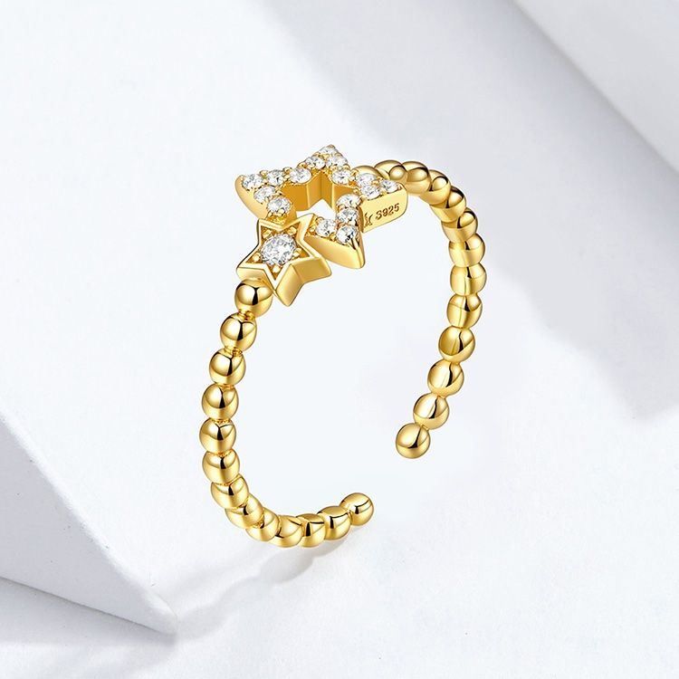 Anelli: silber ring mit sterne (verstellbar) – Nuovo e nell'imballaggio originale da St. Gallen venduto da yatoot26