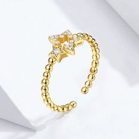 silber ring mit sterne (verstellbar)