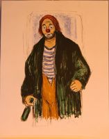 Lithographie 80/200 Clown. Signiert G. Frey.