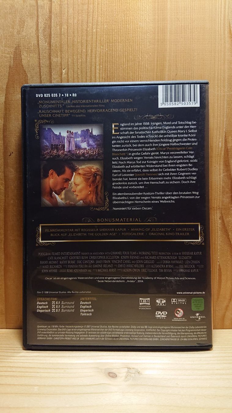 Alle DVDs: ELIZABETH DVD Special Edition mit Cate Blanchett – Gebraucht aus Wilderswil von Exebub 1