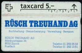 Taxcard 208L_17683 Rüsch Treuhand 400 Ex, 2. Qualität