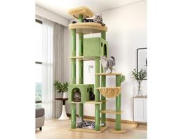 XXL Kratzbaum Kletterbaum Katzenbaum 213cm Katzenhaus grün